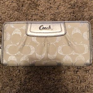 Gently used Coach Zip around Wallet